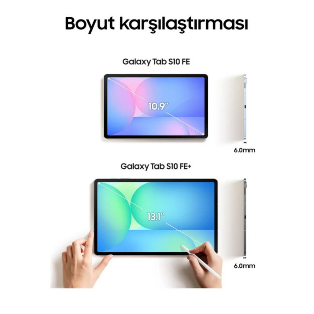 Samsung Galaxy Tab S10 Fe 8GB 128GB Gri (Samsung Türkiye Garantili)