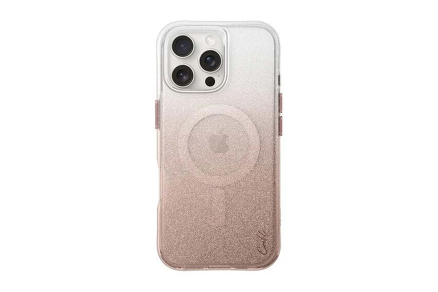 Apple iPhone 16 Pro Kılıf M-safe Şarj Özellikli Simli Arka Yüzey Askı Aparatlı Coehl Lumino Kapak