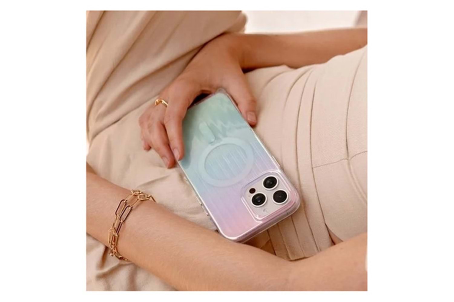 Apple iPhone 16 Pro Max Kılıf M-safe Şarj Özellikli Renk Geçişli Askı Aparatlı Coehl Linear Kapak