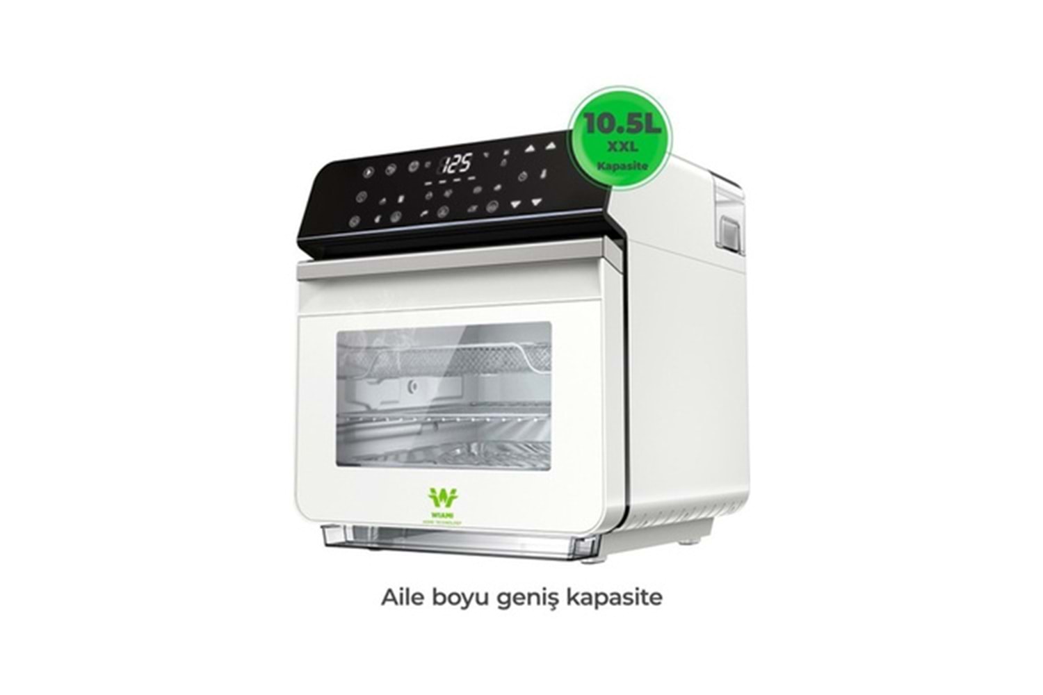 Wiami Airfryer 10.5 L Buharlı Hava Fritözü SIFIR 24 AY GARANTİLİ BEYAZ