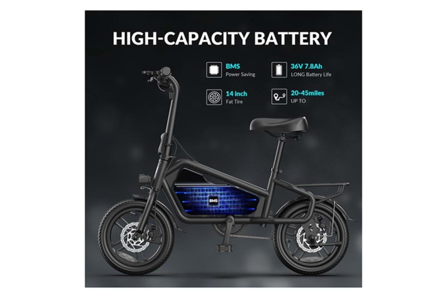 HİFREE 5TH WHEEL ELECTRİC BİCYCLE POWER TRAİL SİYAH