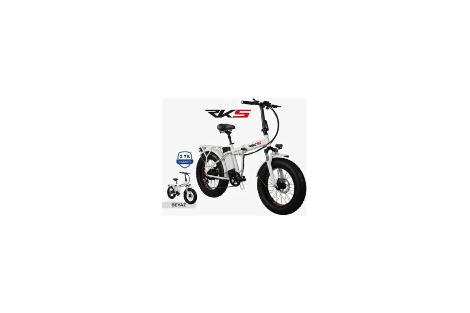 RKS Nitro 250W Katlanabilir Elektrikli Bisiklet Beyaz