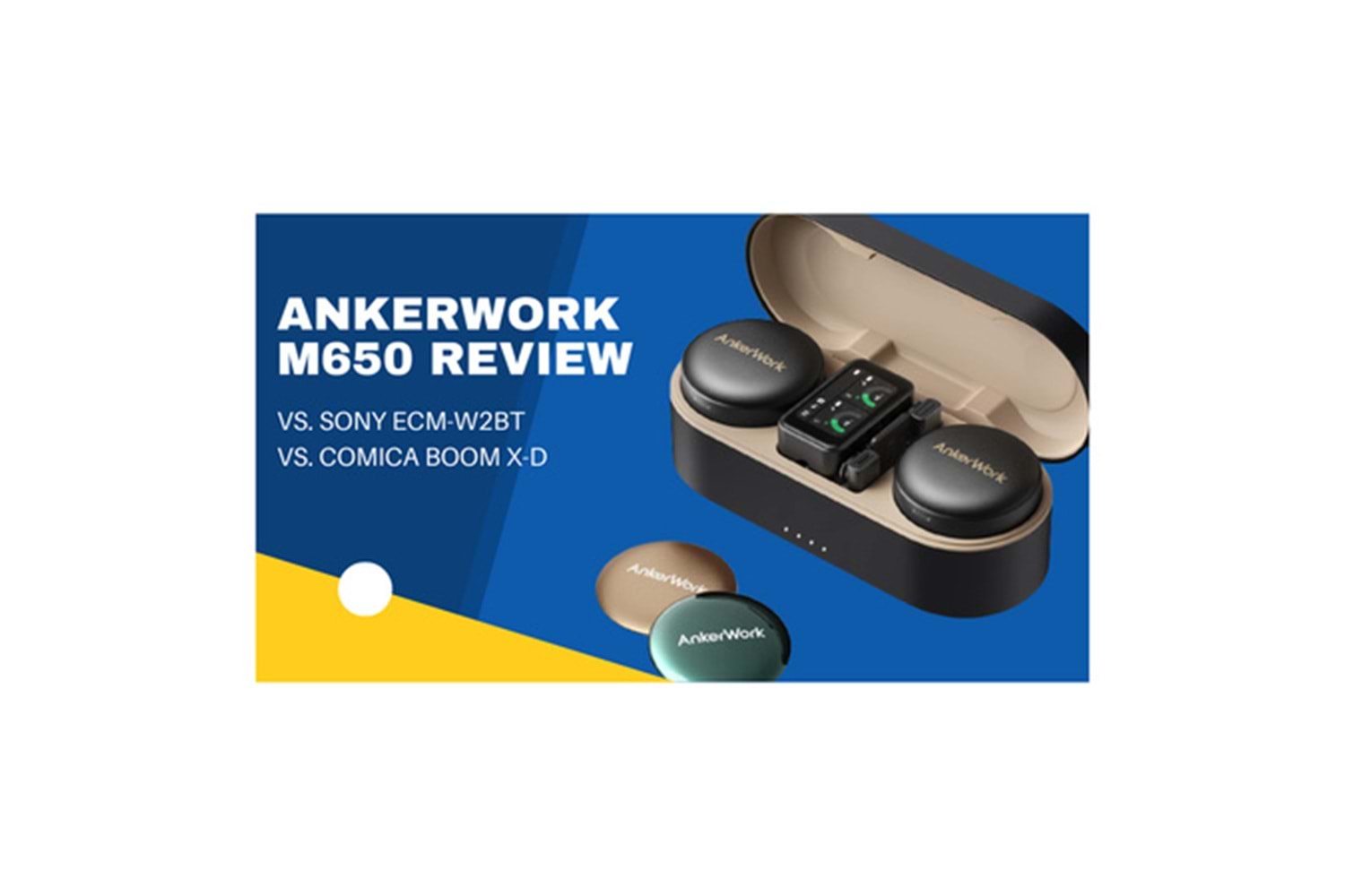 AnkerWork M650 Siyah A3320 Yaka Mikrofonu
