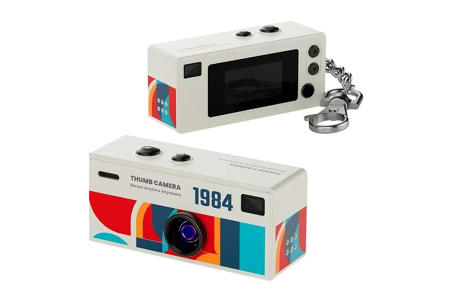 Smate G6 Thumb 1080P Hd Video Kayıtlı Retro Tasarım Taşınabilir Mini Dijital Kamera Sarı