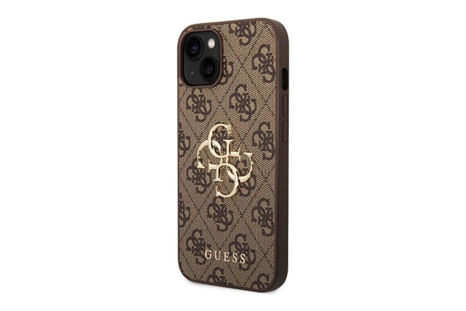 GUESS HC PU LEATHER 4G METAL LOGO BROWN IP15 GUHCP15S4GMGBR