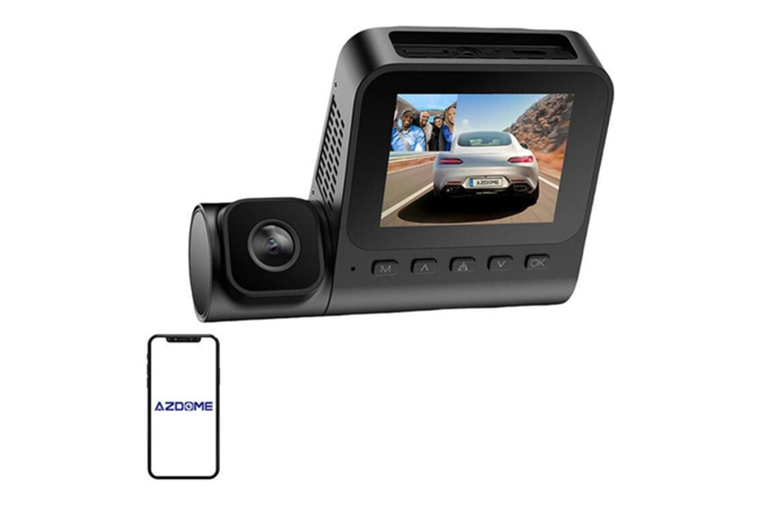 Azdome V600 Dash Cam 3 1080p front camera, 1080p indoor camera and VGA rear camera