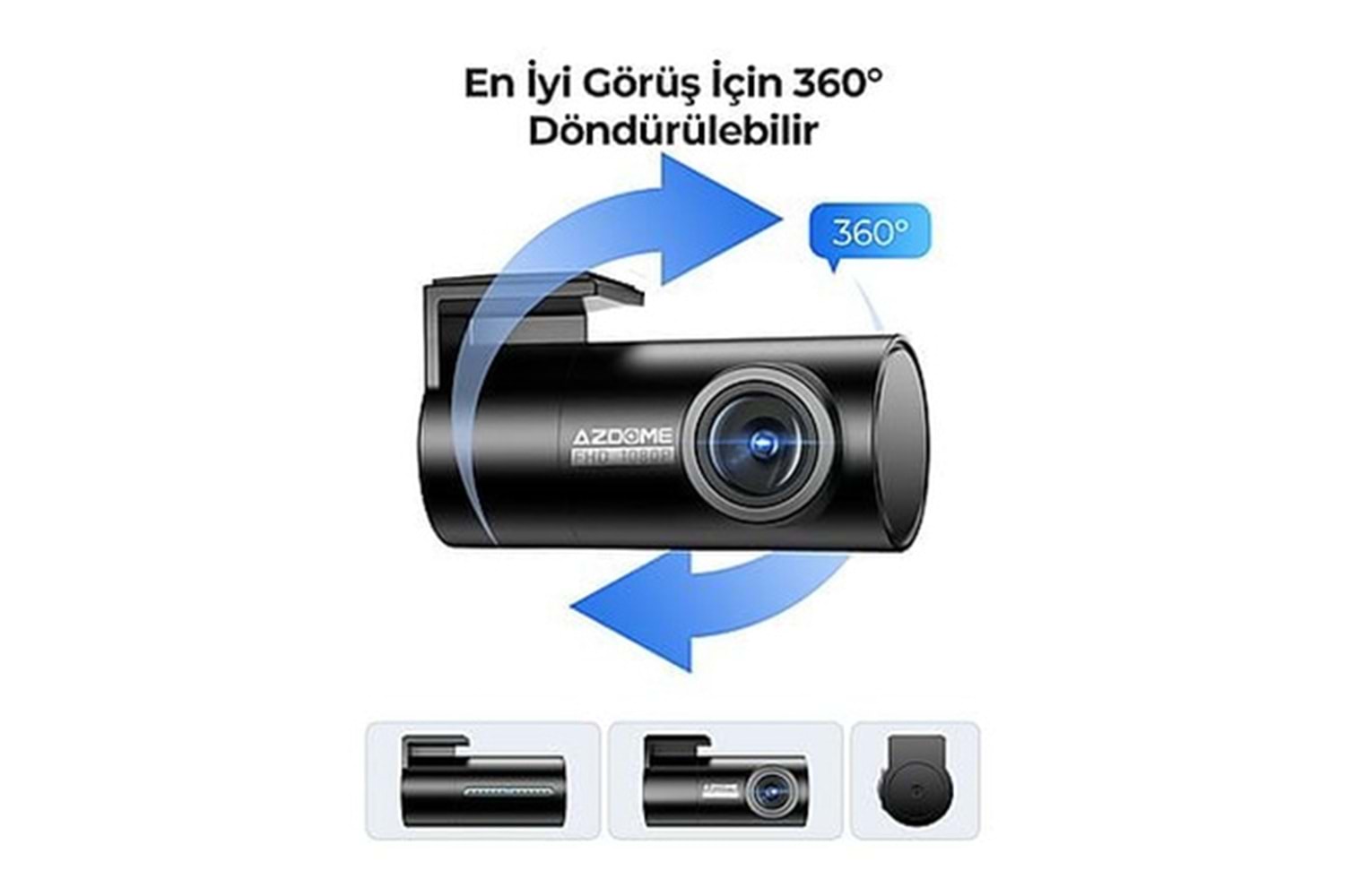 Azdome S58 4G 3 Kameralı 150 ° Görüş Açışı 4K ULTRA HD Gece Görüşlü