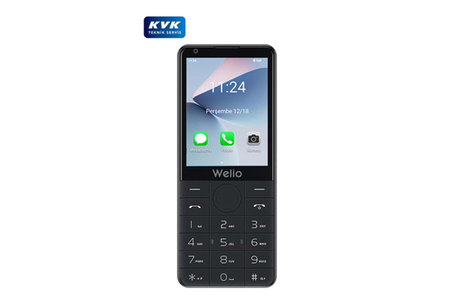 Welio Wkey T502 Kameralı Tuşlu Cep Telefonu Siyah