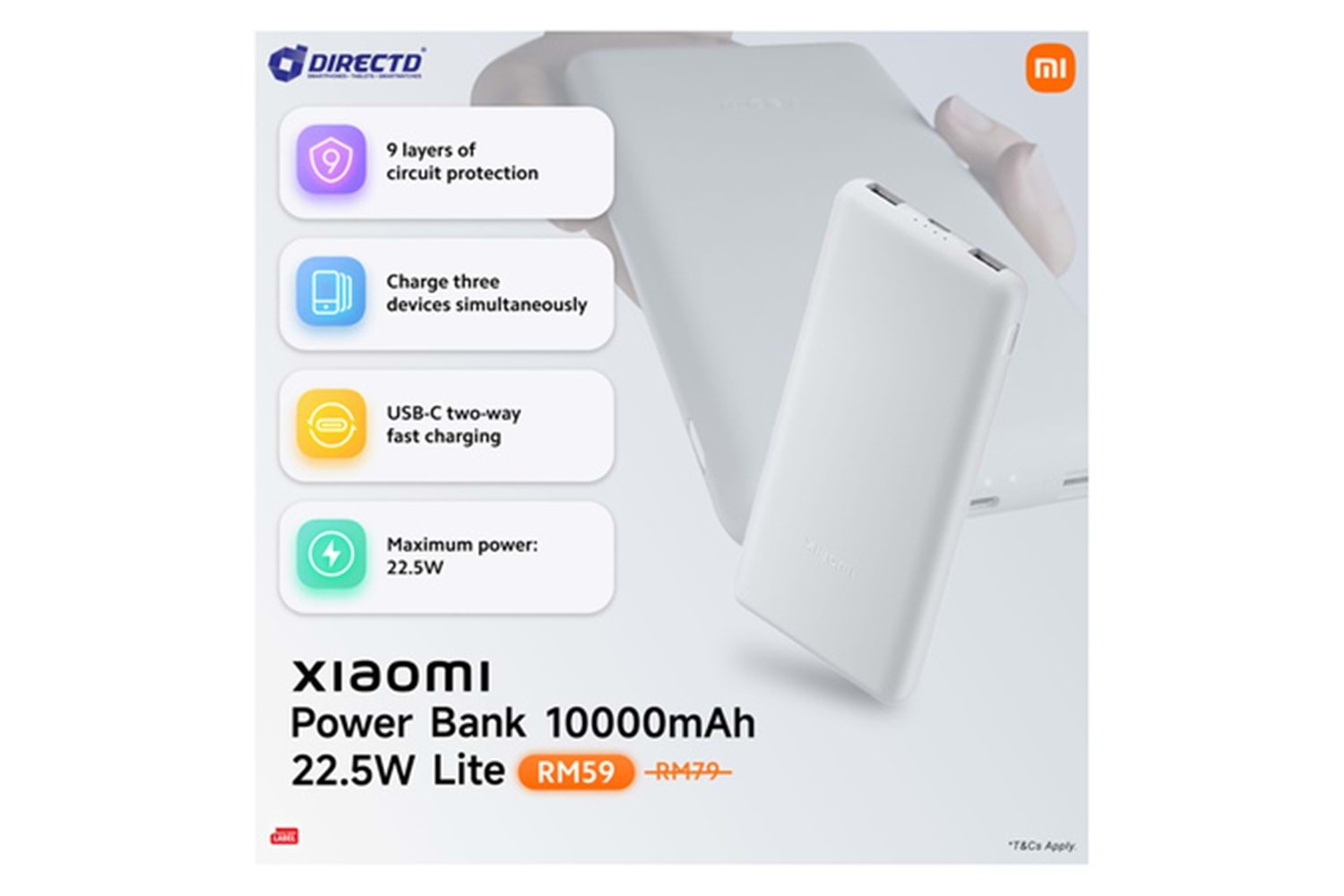 Smartmi 10000mAh Wireless Power Bank Lite Beyaz
