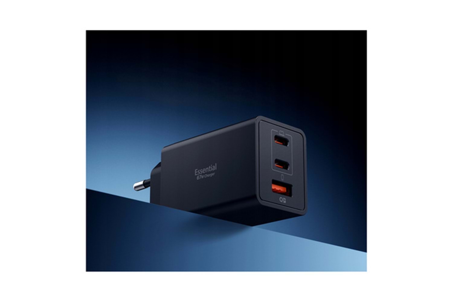 Spigen 67W USB-C + USB-A 3 Port Hızlı Şarj Aleti PPS 2.0 Desteği GaN Pro Destekli Type-C Black - ACH09458
