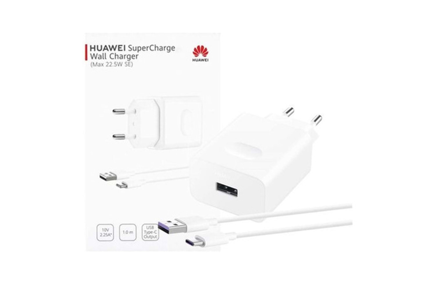 HUAWEİ SuperCharge Wall Charger Max 22.5W Adaptör+Kablo Beyaz