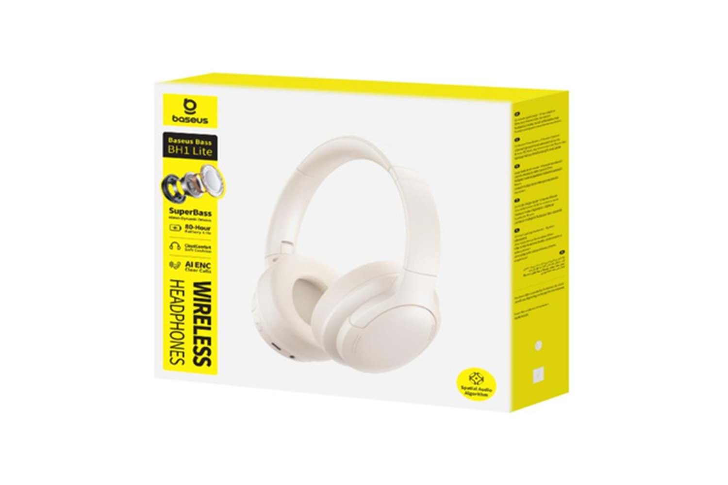 Baseus Bass BH1 Lite Beyaz Kulak Üstü Bluetooth Kulaklık