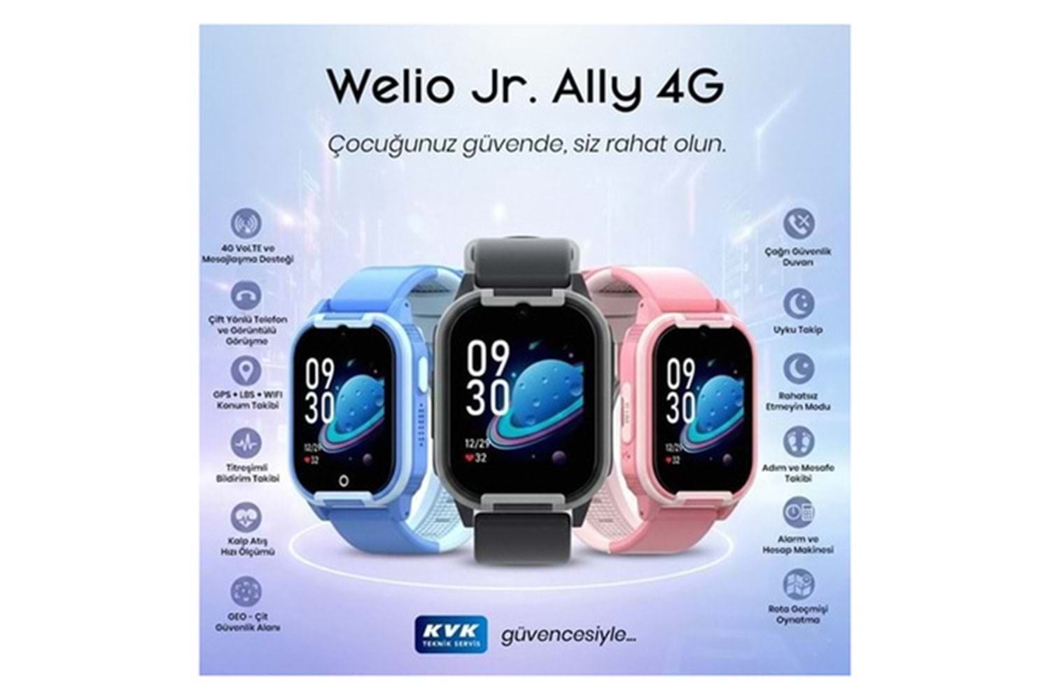 Welio JR. ALLY Çocuk Akıllı Saat GS Kırmızı-Sarı