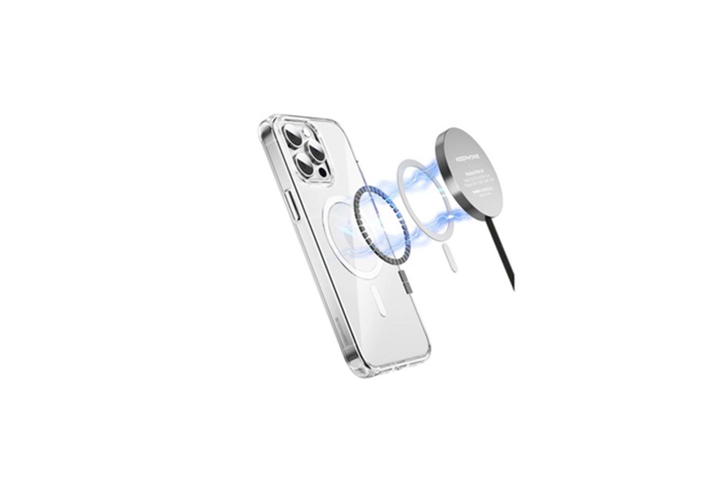 Keephone Apple iPhone 16 Non Yellow Şeffaf Magsafe Kılıf - Şeffaf