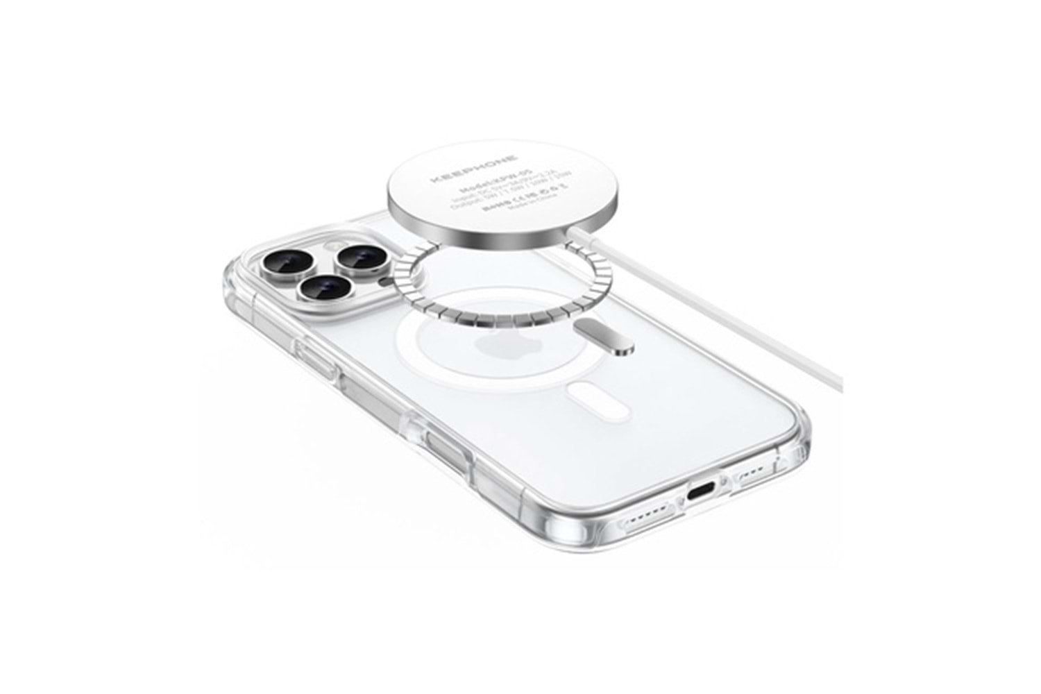 Keephone Apple iPhone 16 Pro Max Non Yellow Şeffaf Magsafe Kılıf - Şeffaf