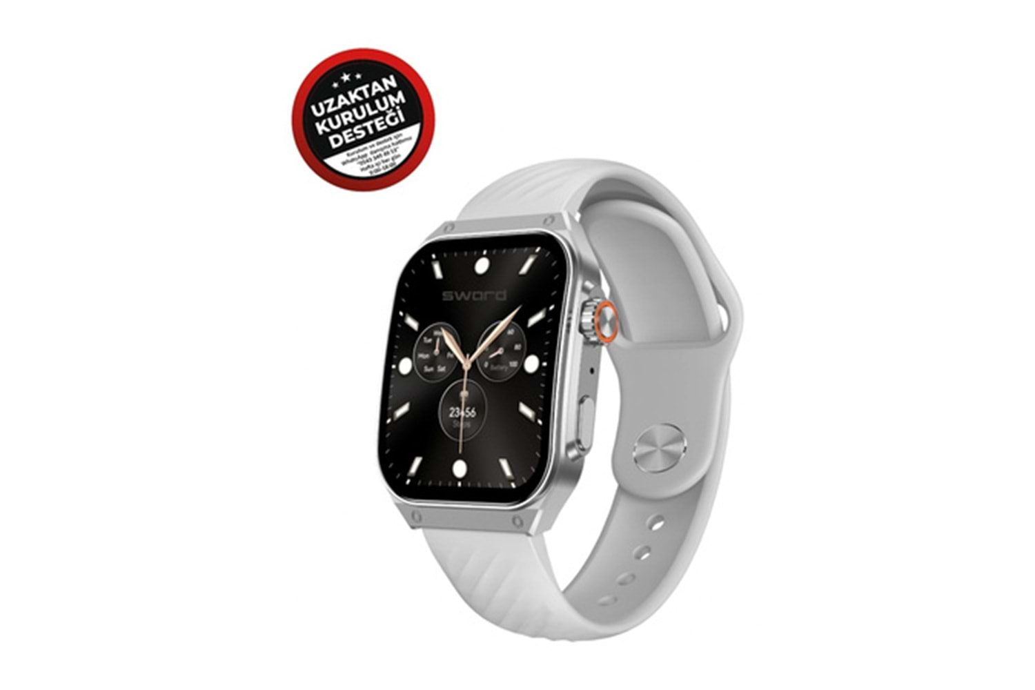 Sword GIA Watch 2 Akıllı Saat Gümüş 24 Ay Garantili
