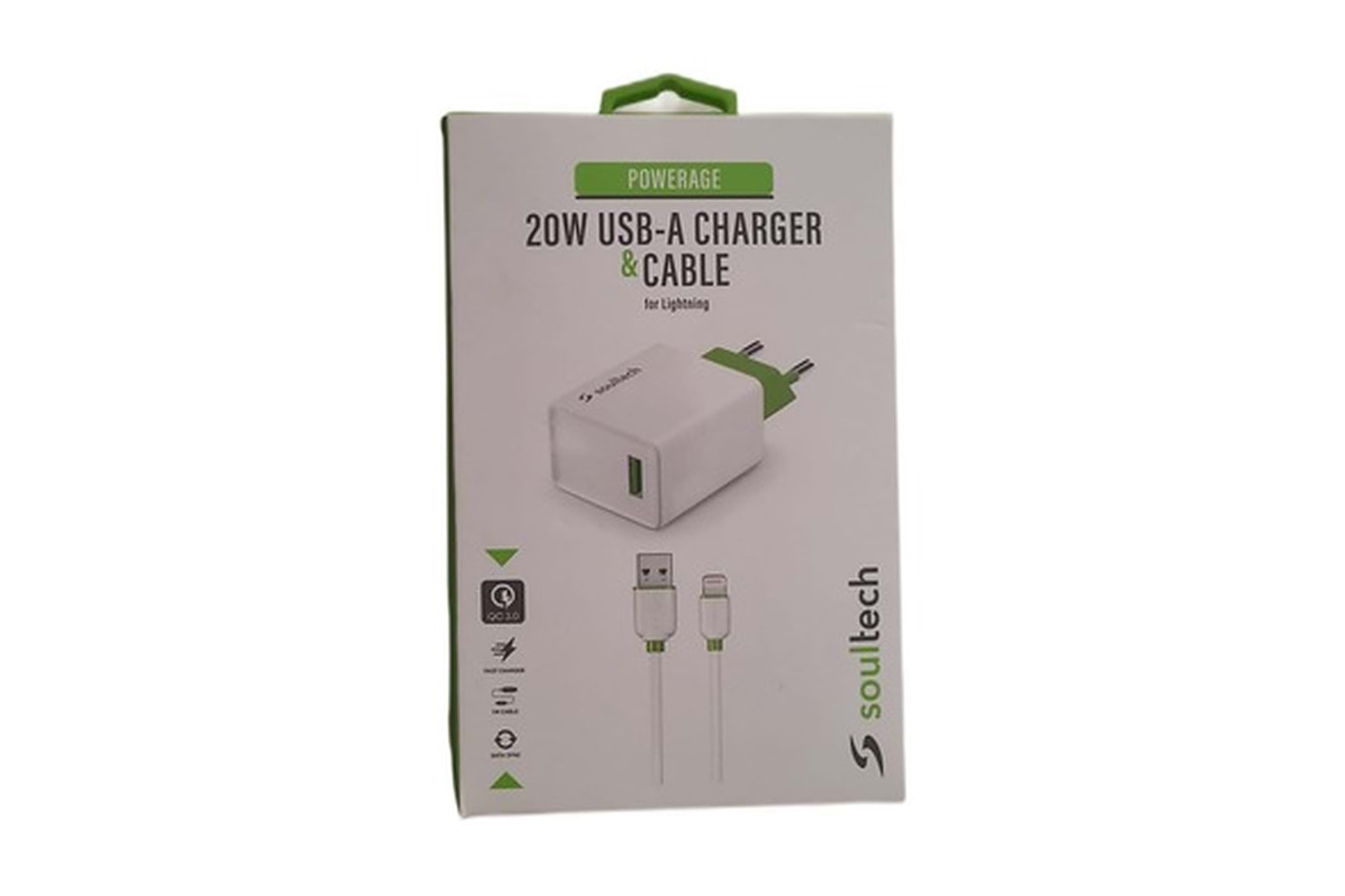 Soultech SC180B-I 20W USB-A Charger USB-A To Lightning Kablo