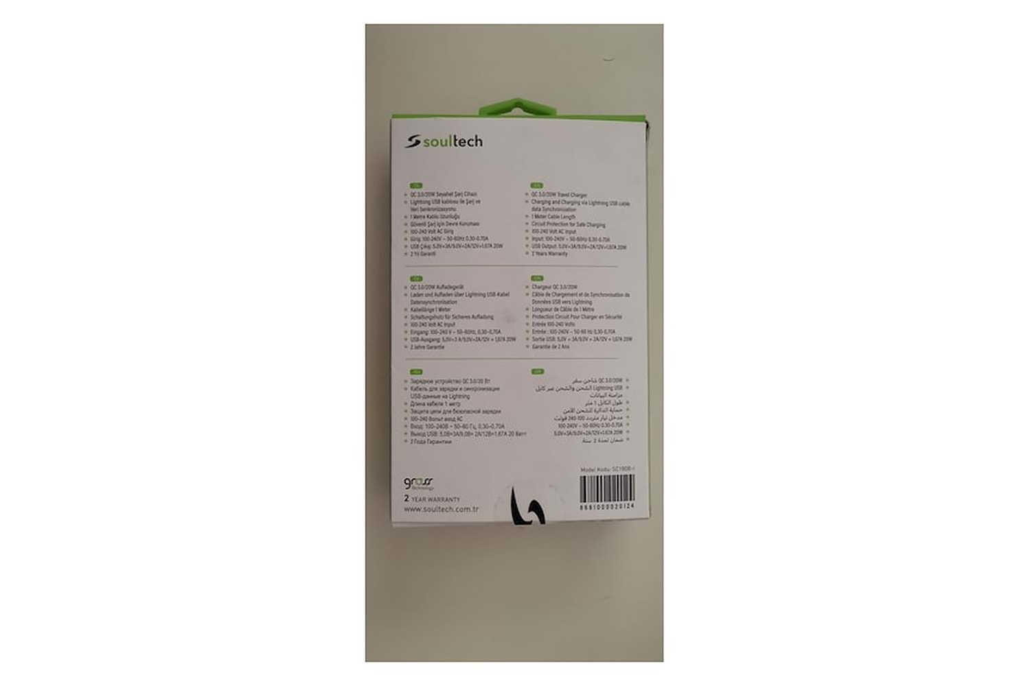 Soultech SC180B-I 20W USB-A Charger USB-A To Lightning Kablo