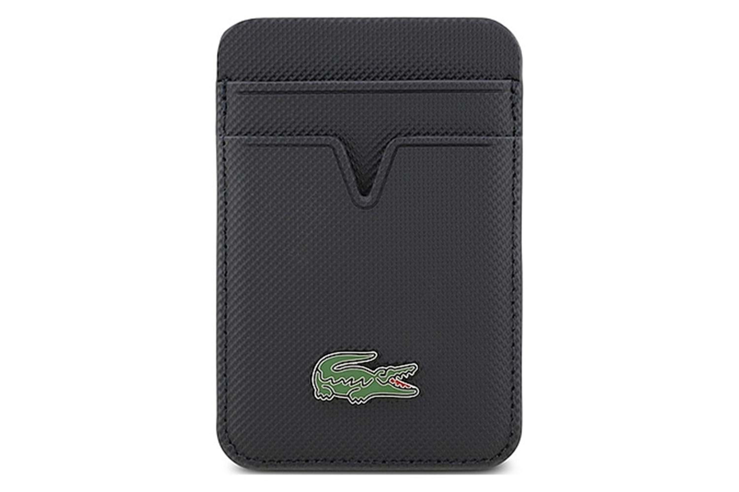 Lacoste Orjinal Lisanslı 2 Hazneli PU Pike Desenli İkonik Timsah Dokuma Logolu Magnetik Kartlık