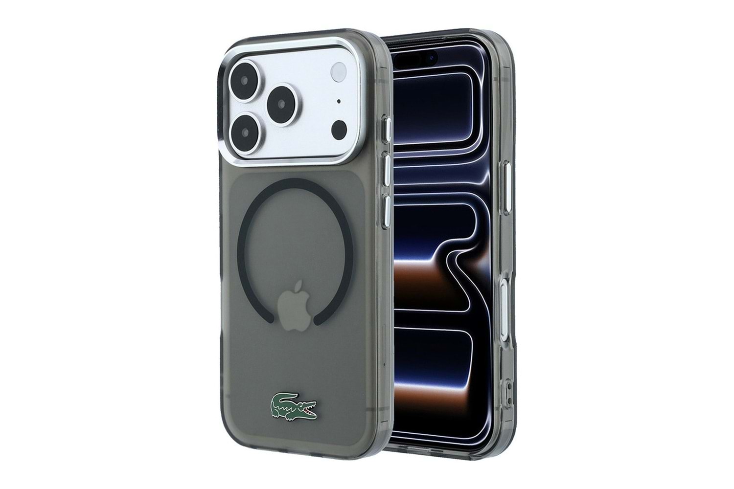Apple iPhone 18 Pro Max Kılıf Lacoste Orjinal Lisanslı M-safe Şarj Özellikli Lake Timsah Logolu IML Frosted Kapak