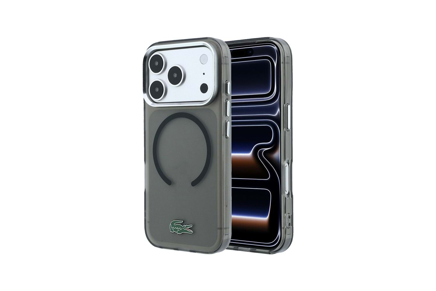 Apple iPhone 18 Pro Kılıf Lacoste Orjinal Lisanslı M-safe Şarj Özellikli Lake Timsah Logolu IML Frosted Kapak