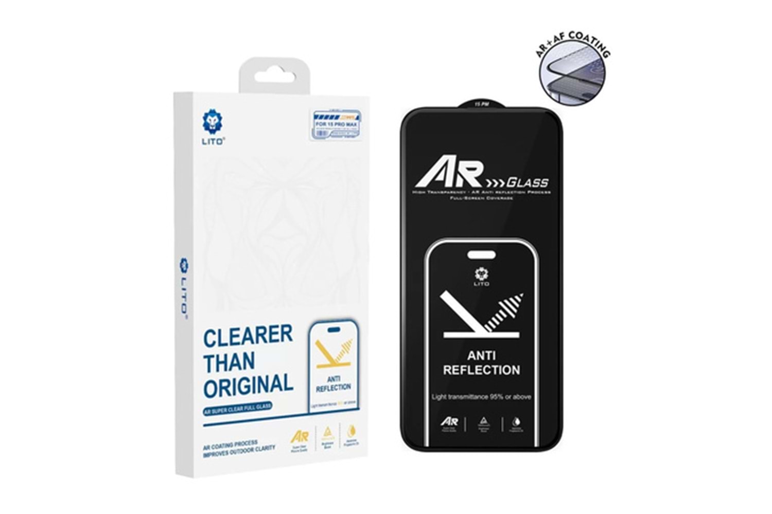 LİTO D+ Ultra Anti-Reflective Full Glass Ekran Koruyucu iPhone 16 Pro