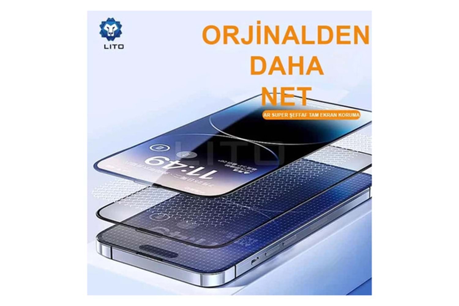 LİTO D+ Ultra Anti-Reflective Full Glass Ekran Koruyucu iPhone 16 Pro