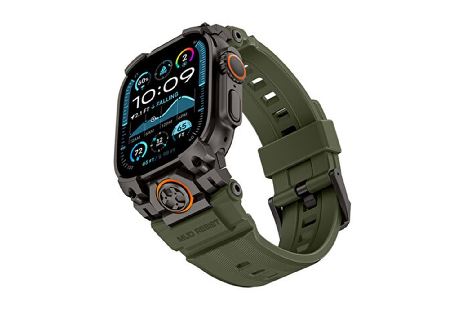 Apple Watch Ultra 49mm Mohseven iWatch Armor Silikon Kordon
