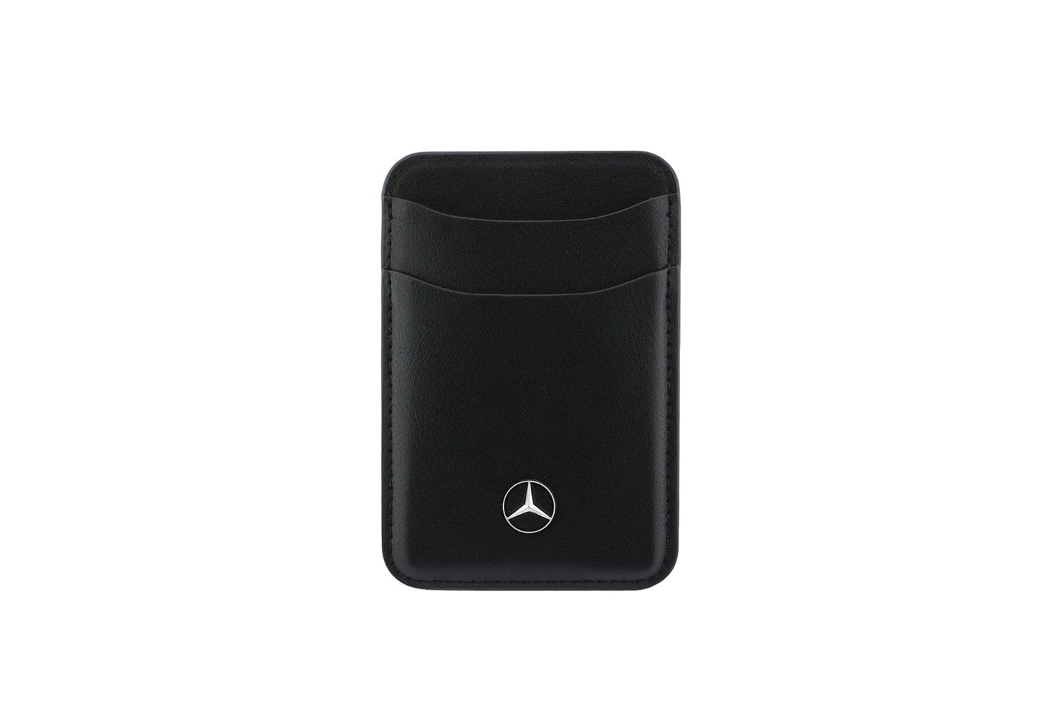Mercedes Benz Orjinal Lisanslı Yeni Nesil 2 Hazneli Metal Logolu Deri Magnetik Kartlık
