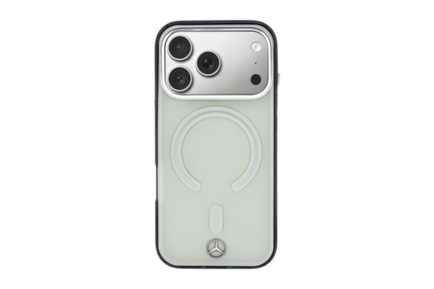 Apple iPhone 17 Pro Max Kılıf Mercedes Benz Orjinal Lisanslı M-safe Şarj Özellikli Saydam Yüzey İkonik 3D Metal Logolu Kapak