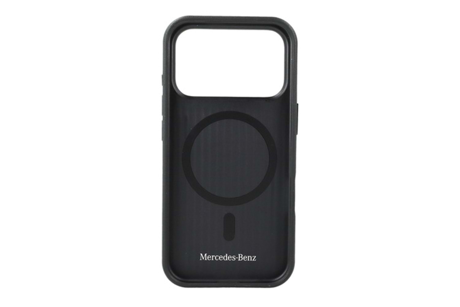 Apple iPhone 18 Pro Max Kılıf Mercedes Benz Orjinal Lisanslı M-safe Şarj Özellikli 3D Metal Logolu Wrap Wood Deri Kapak