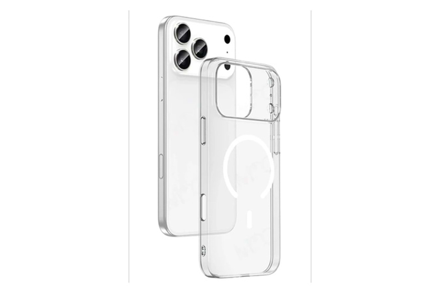 Newface Apple iPhone 18 Pro Combo Sert Şeffaf Magsafe Kapak