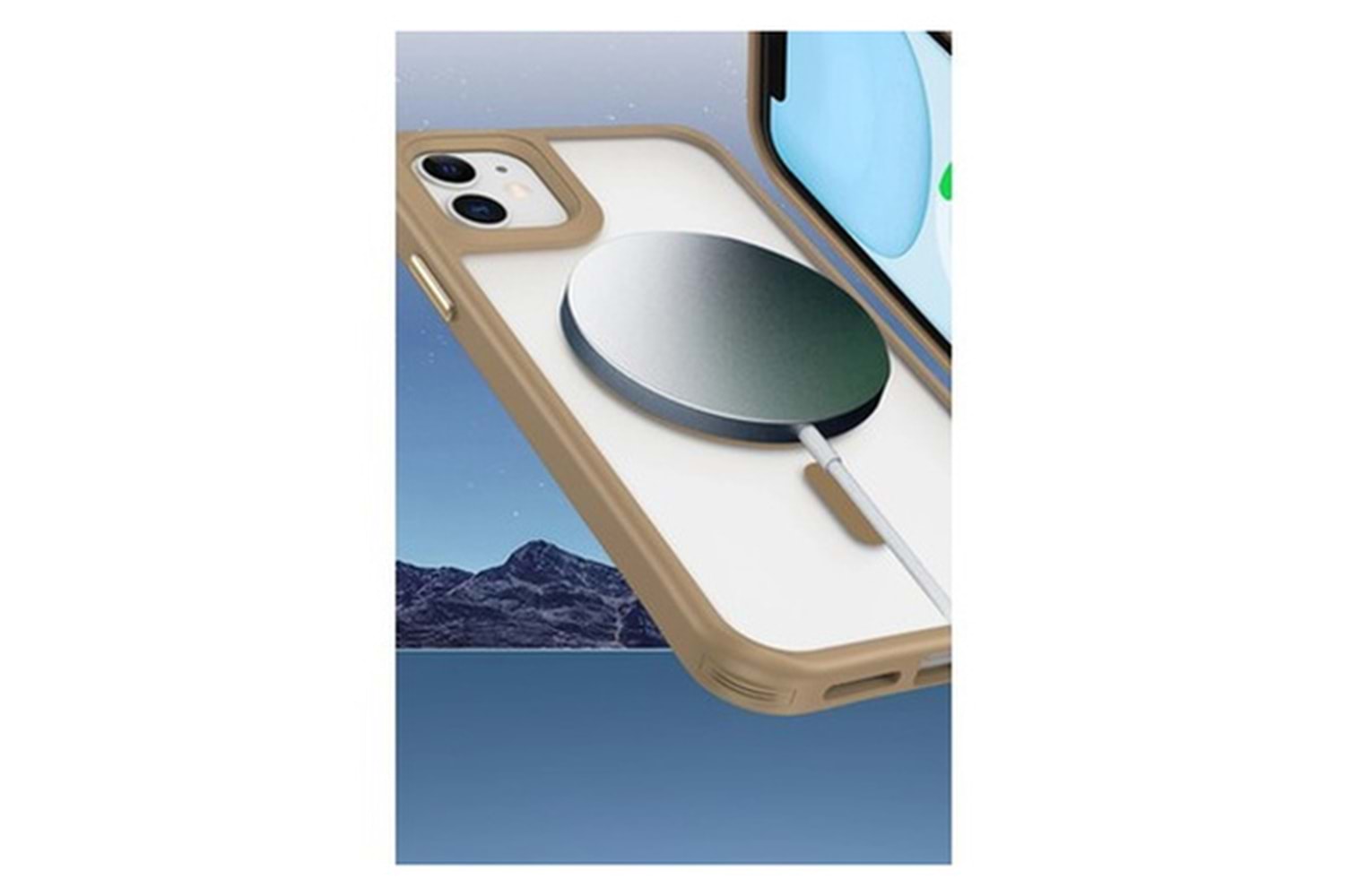 Newface Apple iPhone 12 Kılıf Enka Magsafe Silikon Kılıf - Siyah