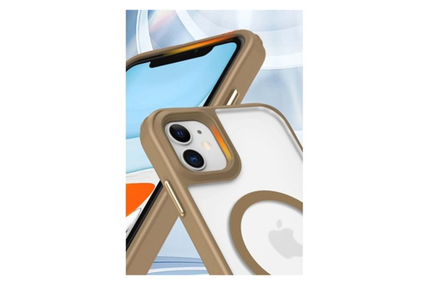Newface Apple iPhone 12 Kılıf Enka Magsafe Silikon Kılıf - Siyah