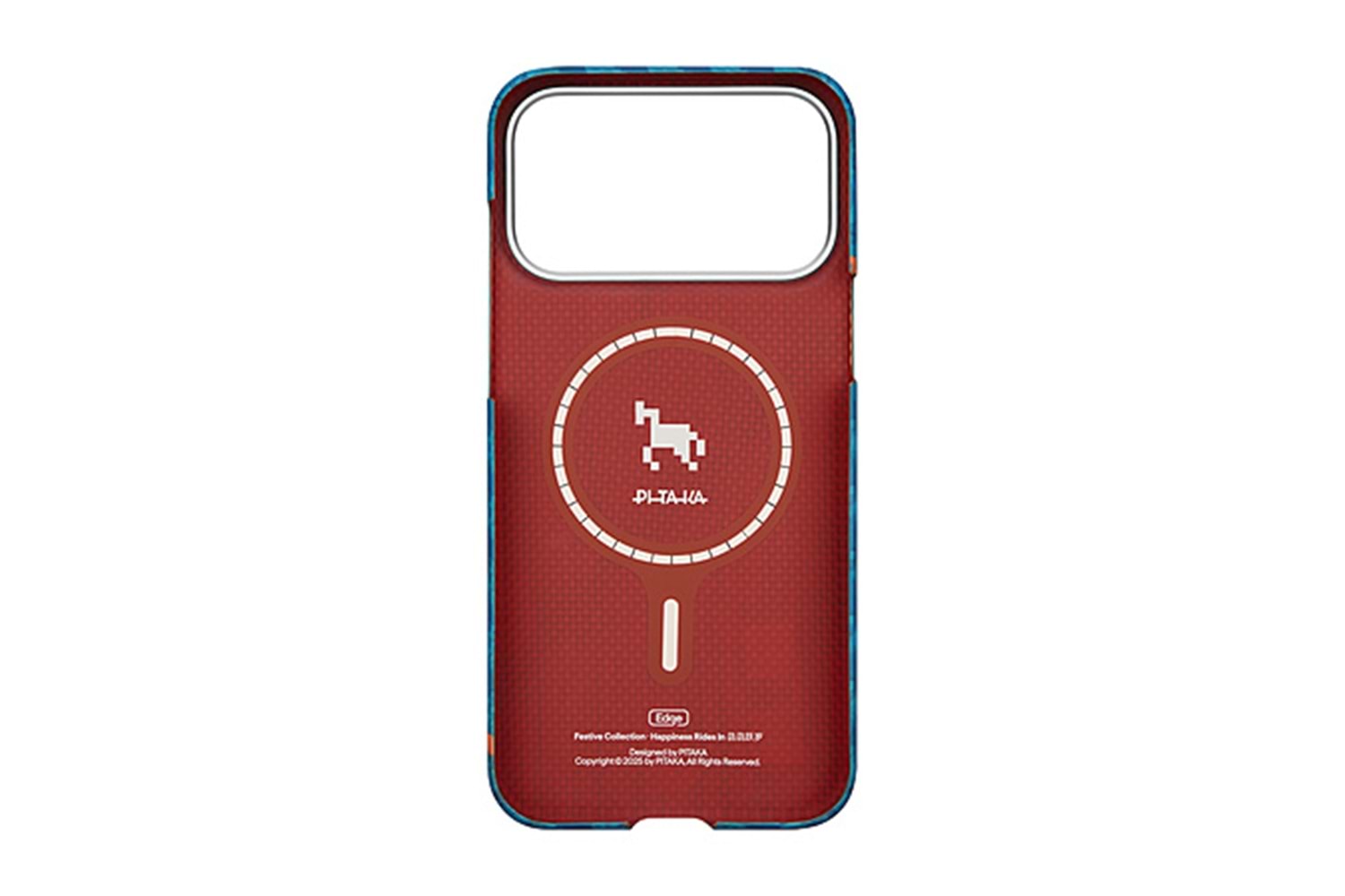 Apple iPhone 17 Pro Kılıf M-safe Şarj Özellikli Aramid Fiber Pitaka Edge Serisi Happiness Rides Kapak