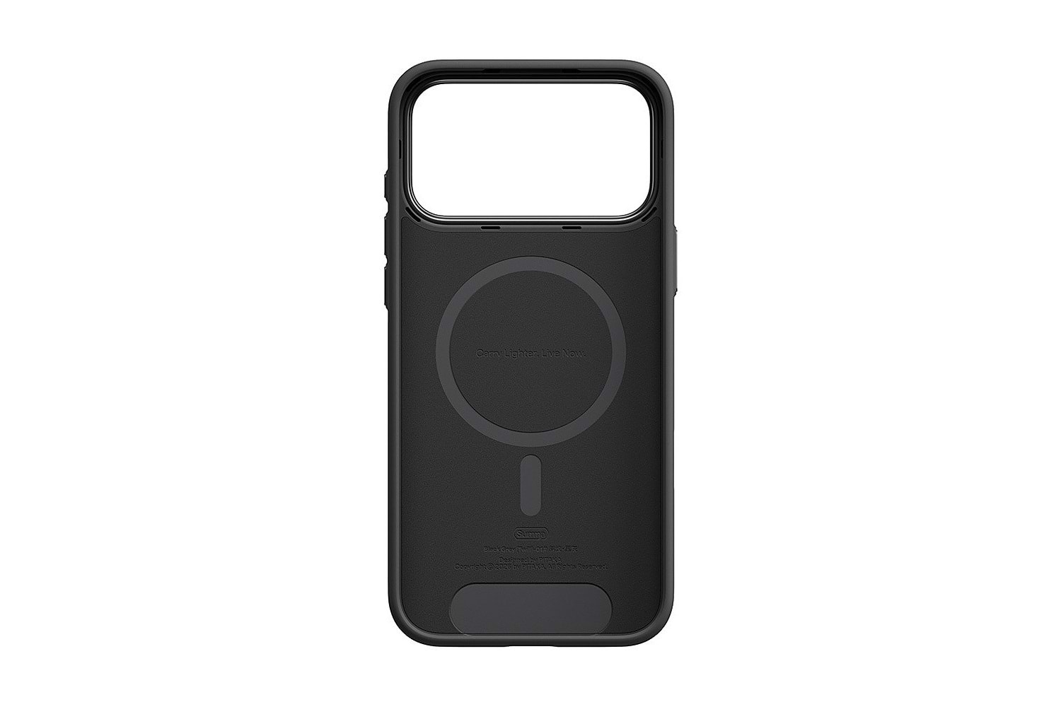 Apple iPhone 18 Pro Kılıf M-safe Şarj Özellikli Aramid Karbon Fiber Pitaka Military-Grade Classic Serisi New Logo Black-Grey Twill Kapak