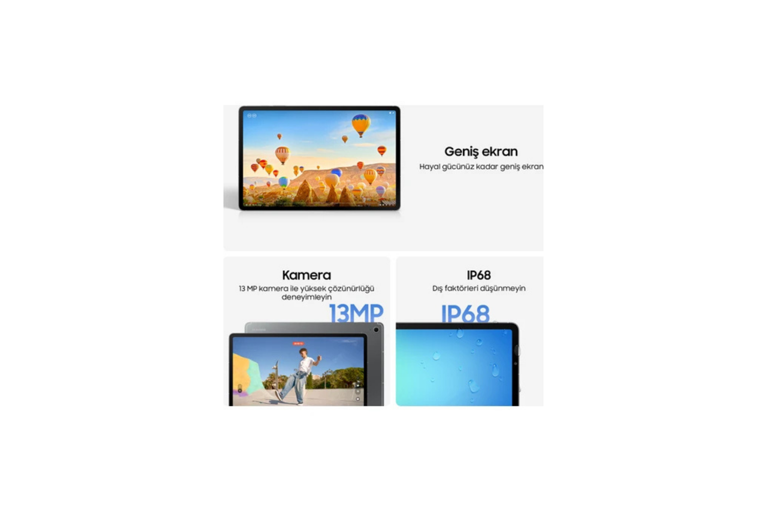 Samsung Galaxy Tab S10 Fe 8GB 128GB Gri (Samsung Türkiye Garantili)