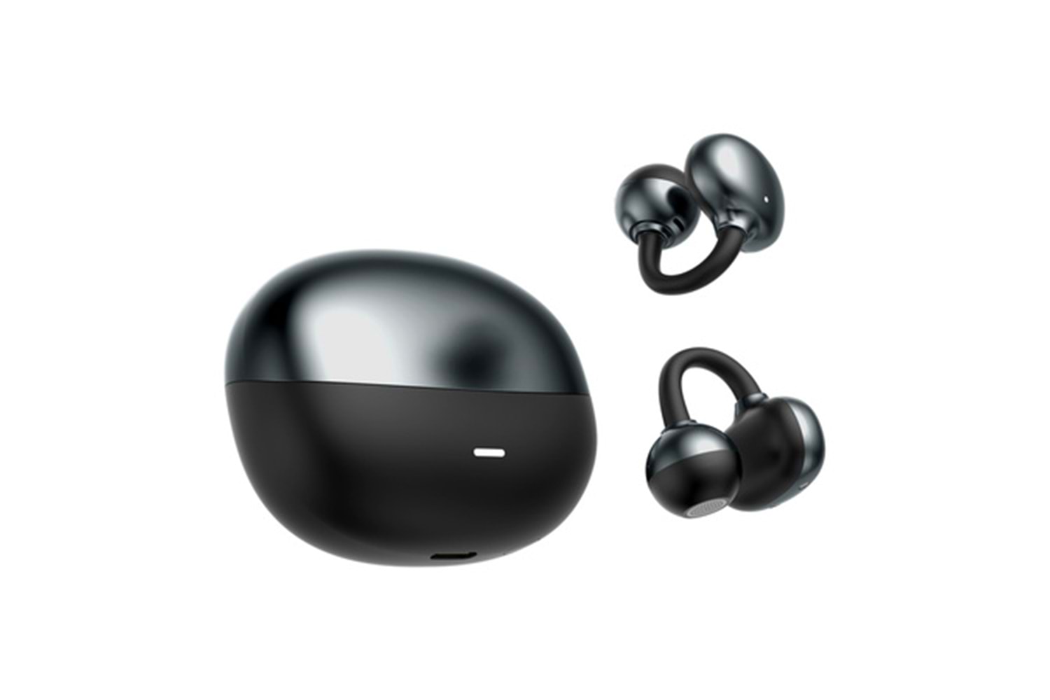 Shaza Kulak Dışı Klips Bluetooth Kulaklık Siyah