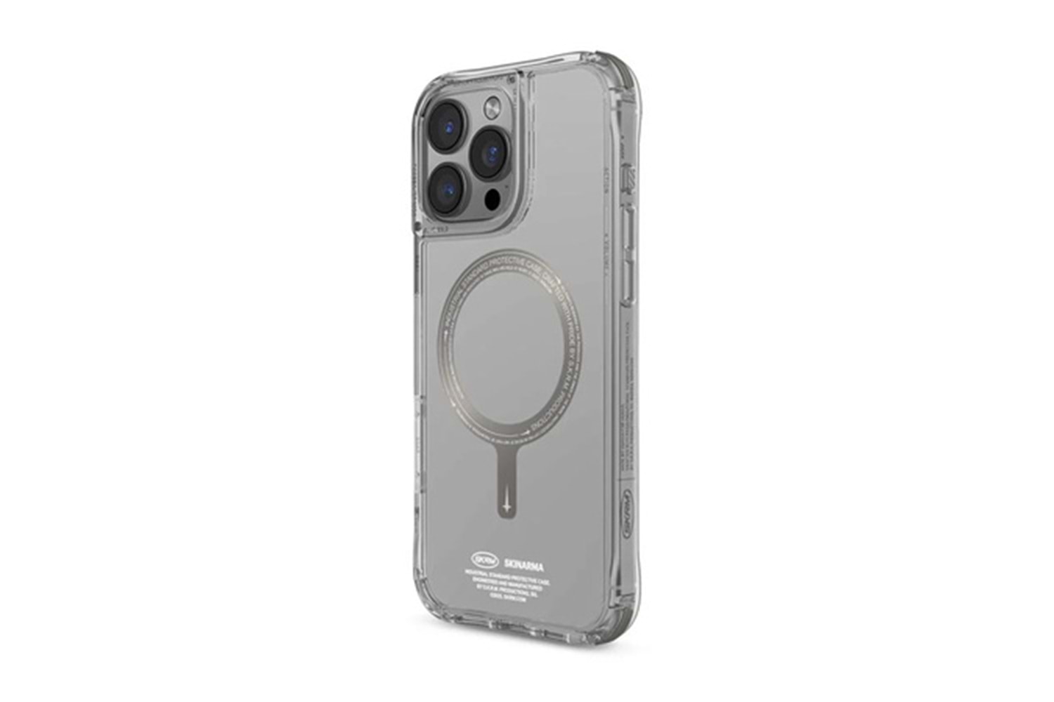 Apple iPhone 16 Pro Kılıf M-safe Şarj Özellikli Şeffaf Airbag Tasarımlı Skinarma Saido Prime Kapak