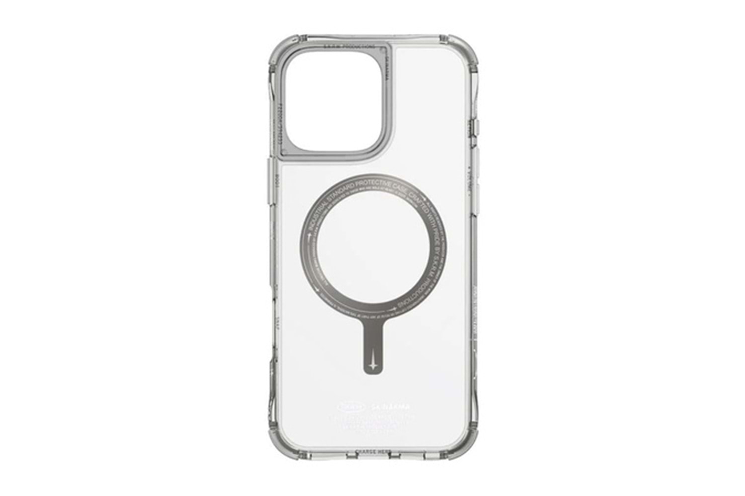 Apple iPhone 16 Pro Kılıf M-safe Şarj Özellikli Şeffaf Airbag Tasarımlı Skinarma Saido Prime Kapak