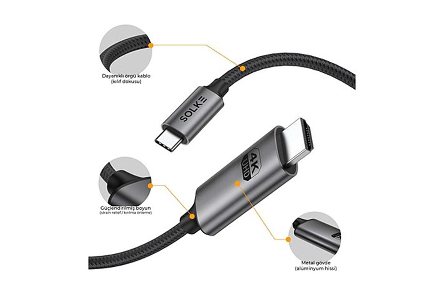 Type C To Hdmi kablo