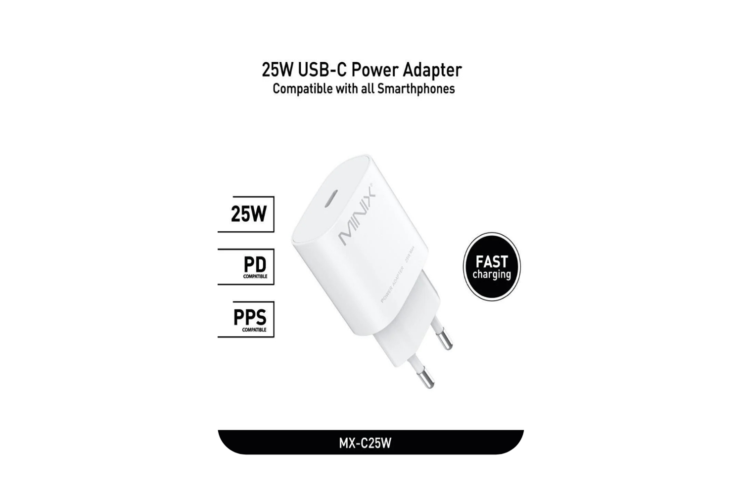 MİNİX 25W USB-C POWER ADAPTER