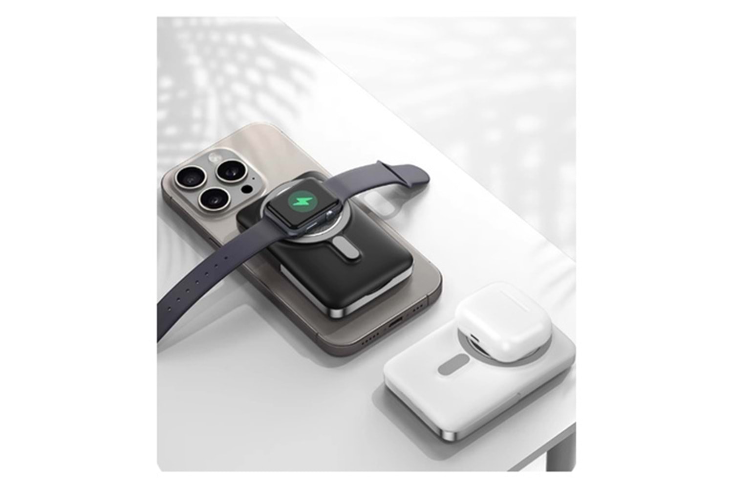 Wiwu Wi-P018 Elite Serisi Led Ekranlı M-safe Powerbank Wireless 15W 10000mAh