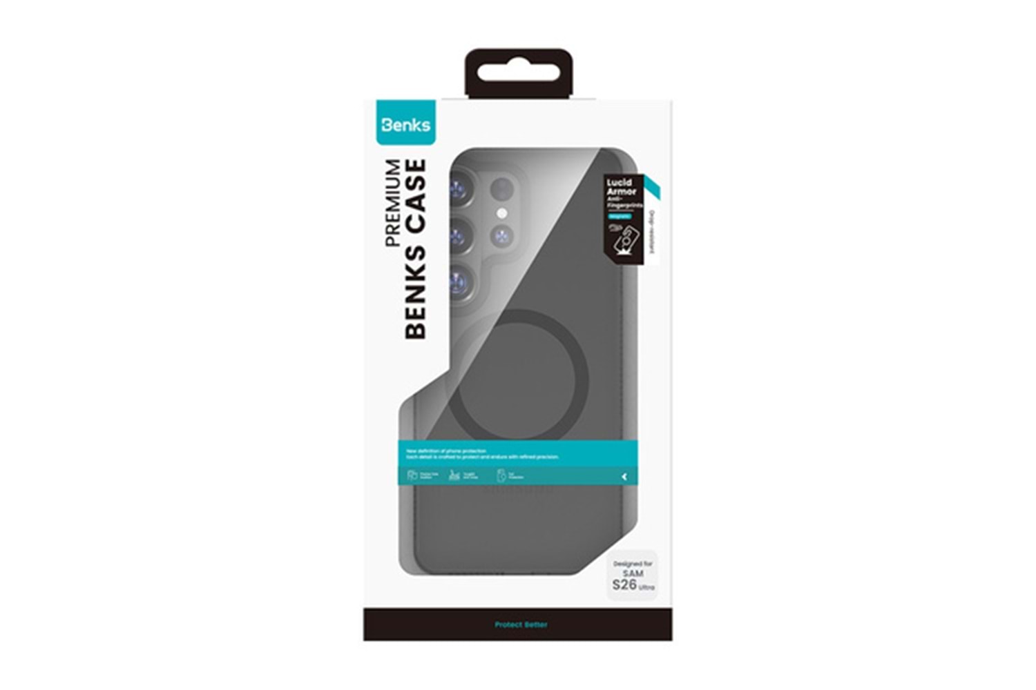 Benks Lucid Armor Magnetic Case Sam S26 Ultra Black