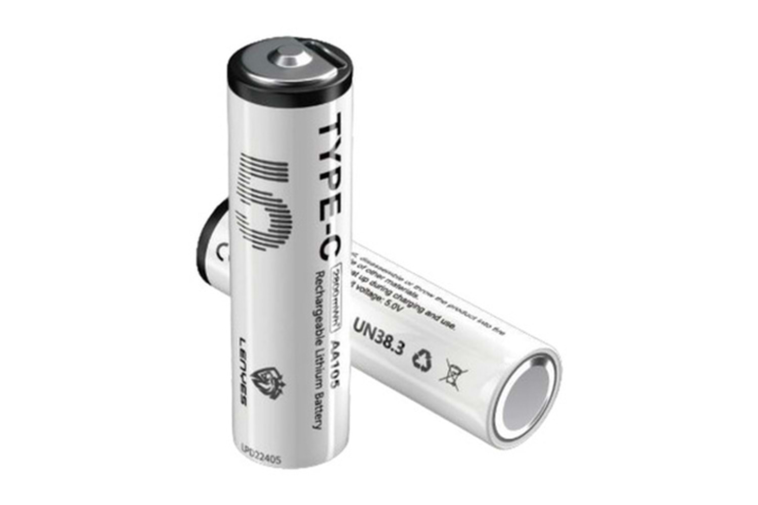 Lenyes AA105 Type-C Şarj Portlu Şarj Edilebilir AA Lityum-ion Pil 2800mWh 1.5V 2 Adet