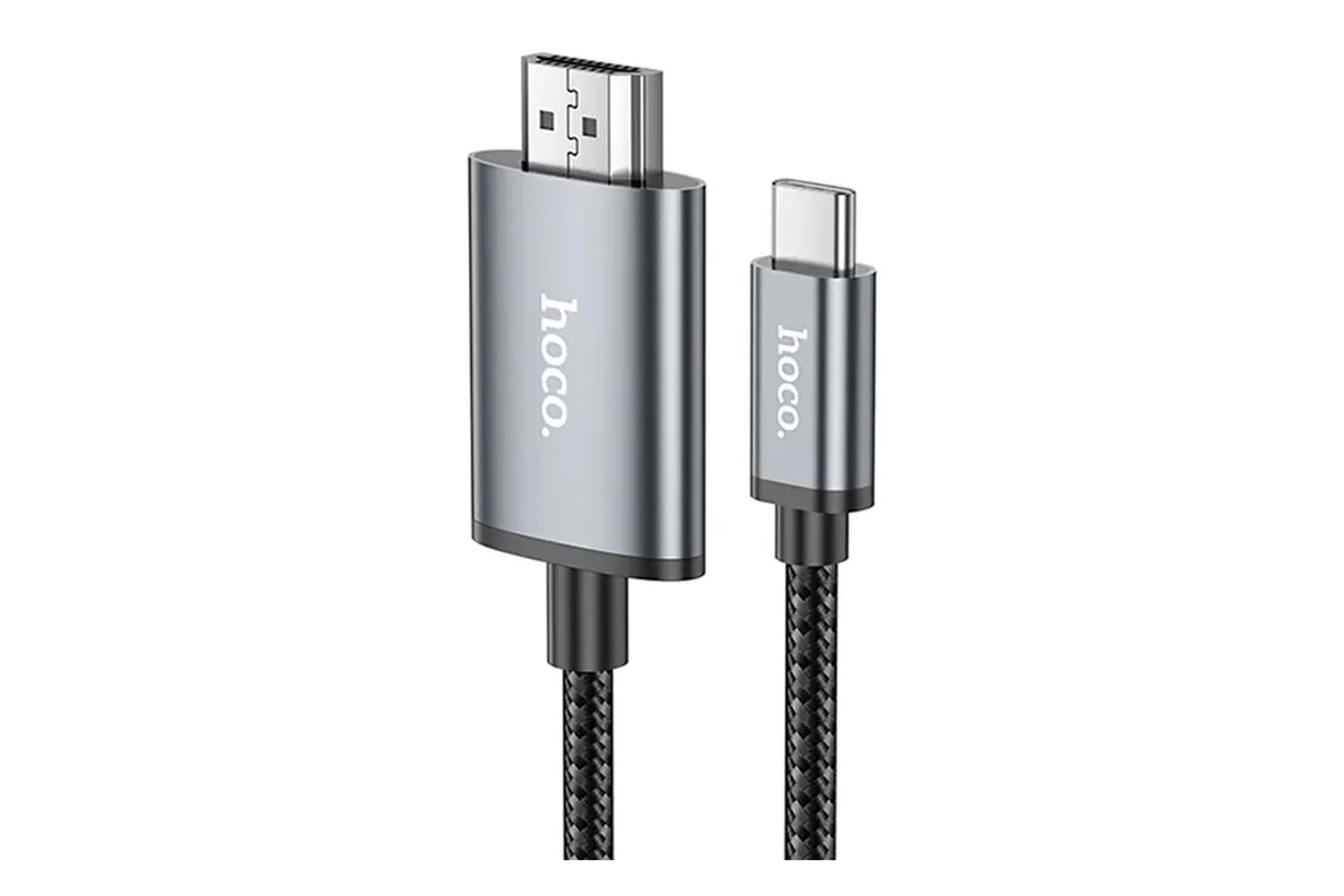 Hoco. UA27 2M Tak Çalıştır Type-C to HDMI Dönüştürücü - Gri