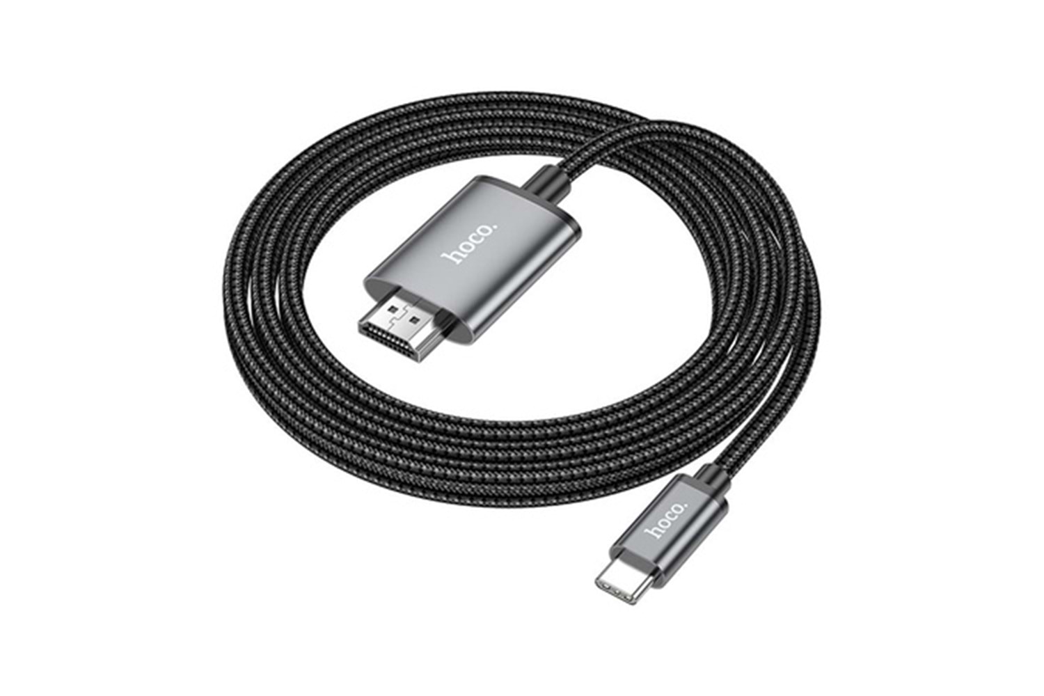 Hoco. UA27 2M Tak Çalıştır Type-C to HDMI Dönüştürücü - Gri