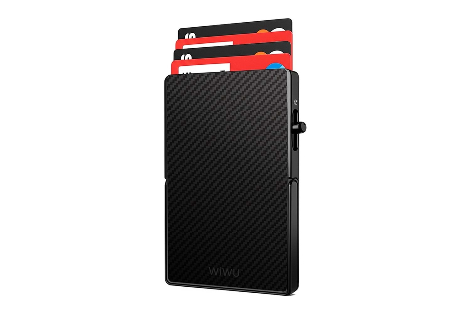 Wiwu MW-007 Warriors Pop-Up Buton Tasarımlı Magnetik Aramid Fiber Metal Standlı Kartlık
