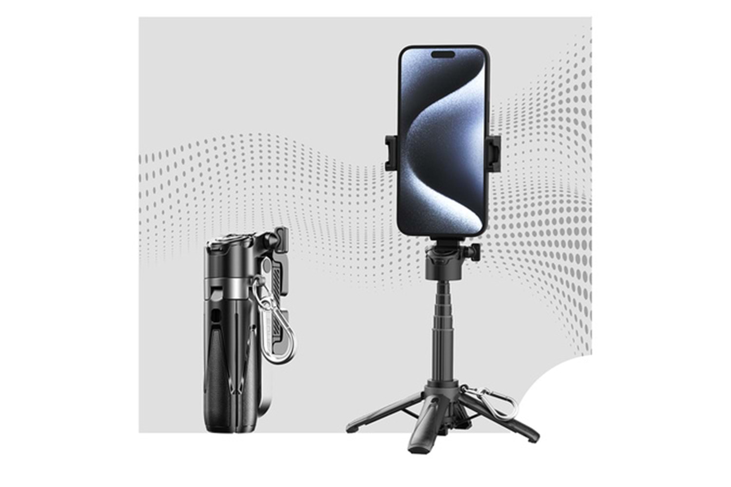 Lenyes LPH110 Bluetooth 5.2 Kumandalı Tripod & Selfie Çubuğu