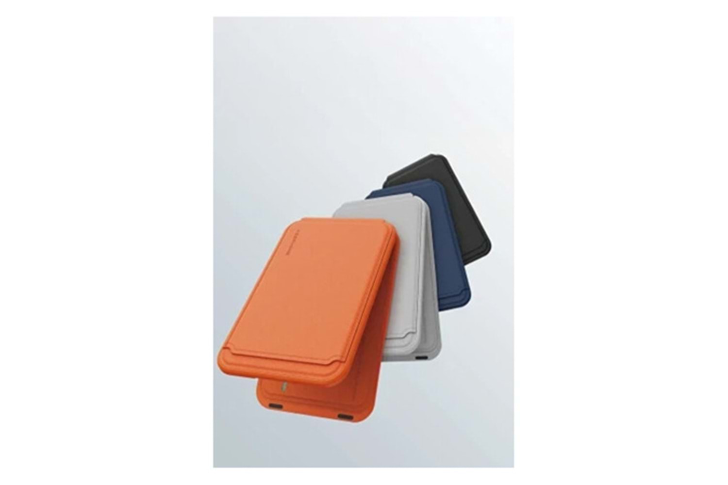 Keephone MagFold Deri Manyetik Cüzdan - Turuncu / Mavi